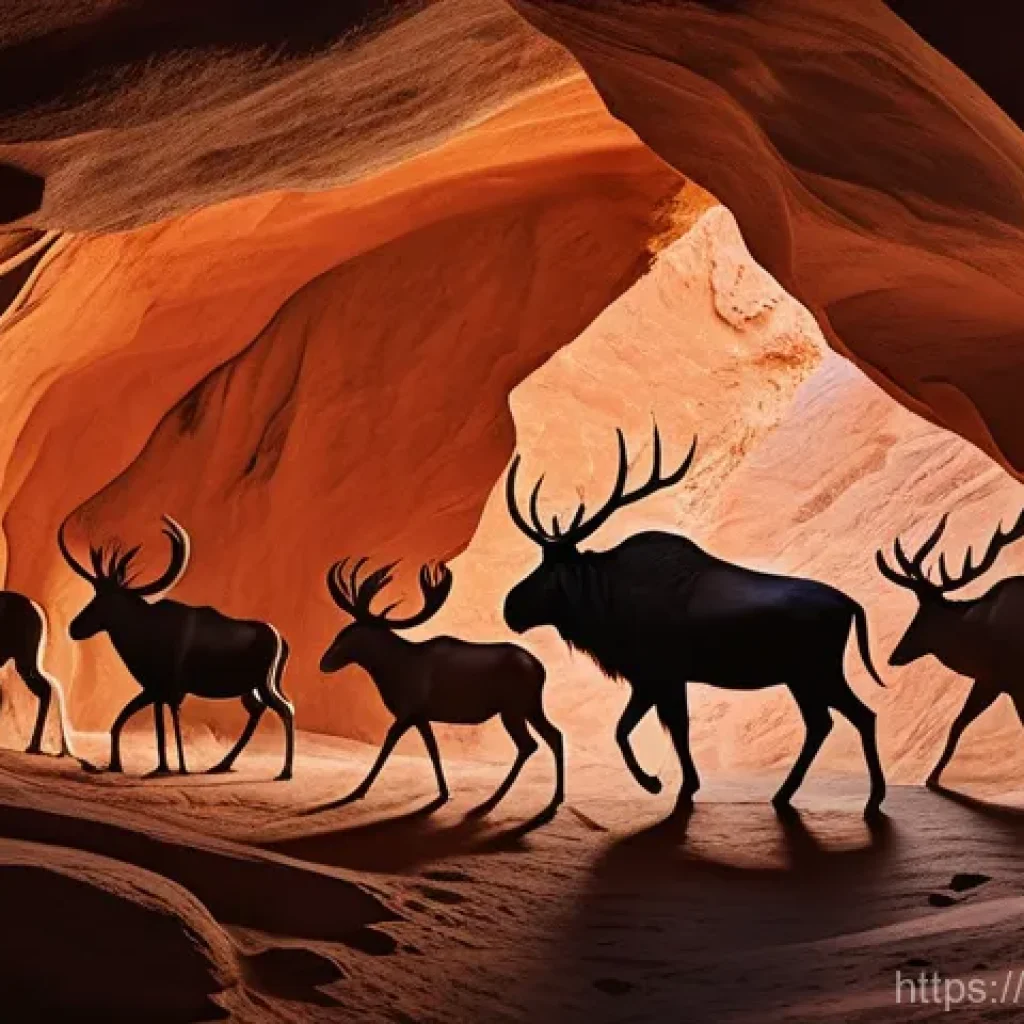 문화예술사 이론의 기초 - **Prehistoric Cave Art: The Spirit of the Hunt**
    A detailed image in the style of Paleolithic ca...