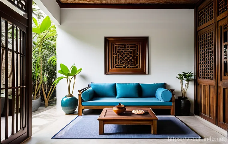 문화예술사 실무 사례 연구 - Prompt 1: Harmonious Blend of Ancient Vietnamese Architecture and Modern Comfort**