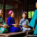 문화예술사와 기업의 사회적 책임 사례 - **Prompt:** A heartwarming scene of cultural preservation in Vietnam. An elderly Vietnamese artisan,...
